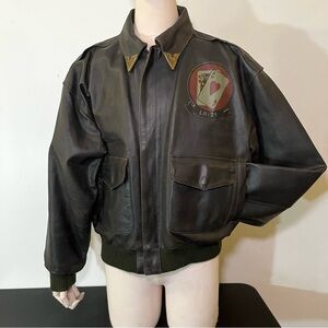 Cooper American Aviator Vintage Leather Bomber Jacket